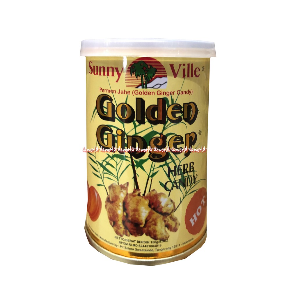 Sunny Ville Golden Ginger Herb Candy Mild Hot 150gr Permen Rasa Jahe Untuk Melegakan Tenggorokan Sunnyville Suni Vil