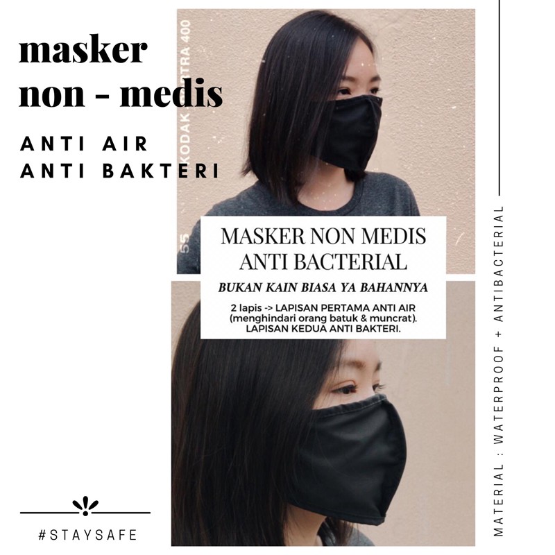 MASKER KAIN / MASKER ANTI BAKTERI WATERPROOF