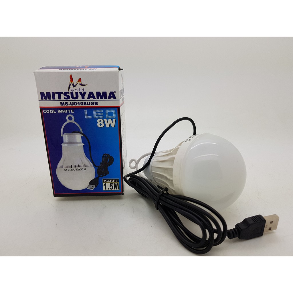 Lampu LED USB 8 watt Merk MITSUYAMA panjang kabel 1.5 meter