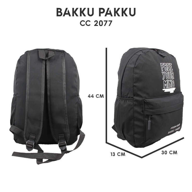 [KLIKTAS] Tas Ransel Anak Remaja Bakku Pakku 2077 Backpack Unisex ABG Kuliah Sekolah SMP SMA Import