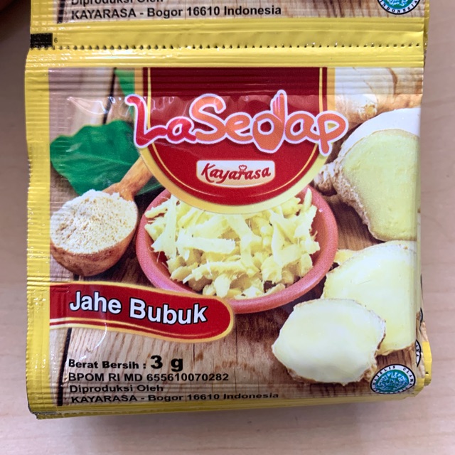 

Lasedap jahe bubuk 3gr [1renceng = 12pcs]