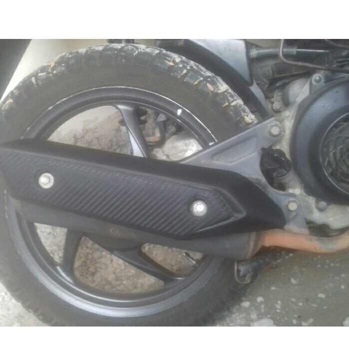 Cover Tameng Tutup Knalpot Motor Beat Fi l Sparepart Variasi Pelindung Knalpot Beat FI Kualitas Standar Original Hitam Murah