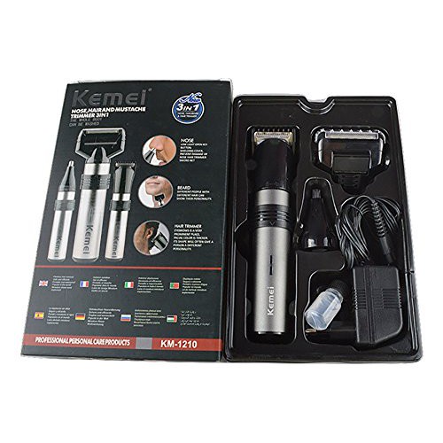 AKN88 - KEMEI KM-1210 Pencukur 3 in 1 Rambut Kumis Dan Bulu Hidung