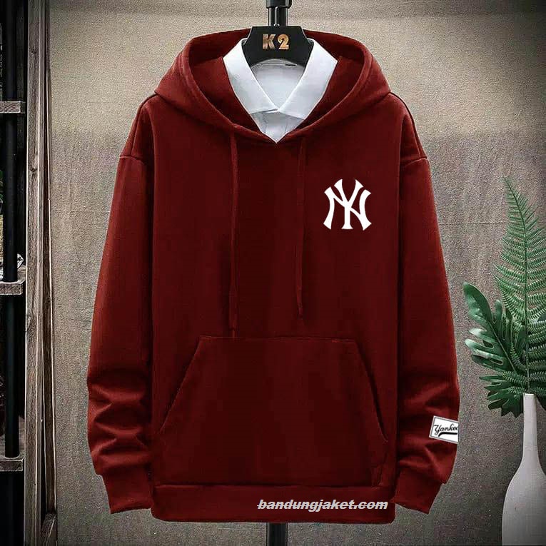 NY SWEATER HOODIE // SWEATER HOODIE NY LOGO BORDIR