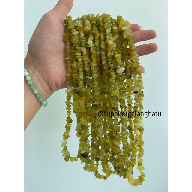 kerikil batu yellow agatis 1cm bahan akik batu campuran aksesoris craf