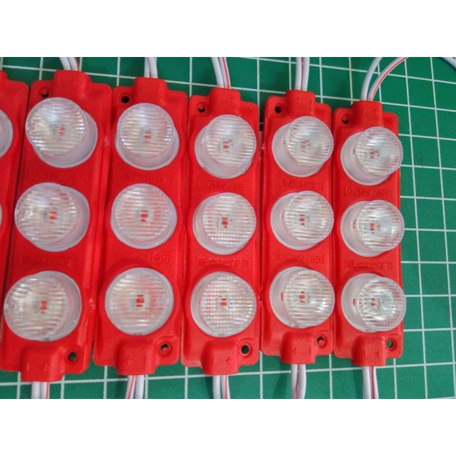 [DSP-9109] 3 LED MODUL 3030 3 MATA 3 WATT 12V TYPE 7520 MERAH