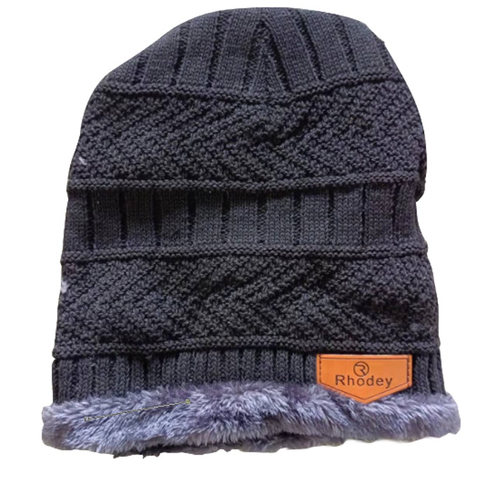 Topi Kupluk Wool Beanie Hat Keren - Hitam