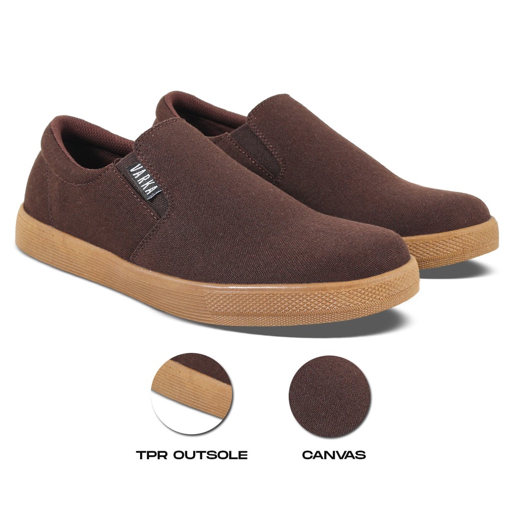 Sepatu Slip On Pria V 44812 Model Terbaru Brand Varka Sepatu Casual Santai Jalan Murah Berkualitas