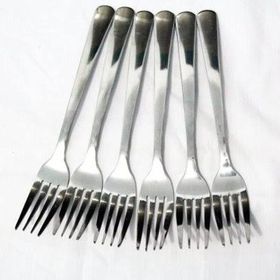 [BISA COD] PROMO Garpu Makan Isi 6 Pcs Model Polos Stainless Tebal 189 27gr Harga Murah Terjangkau