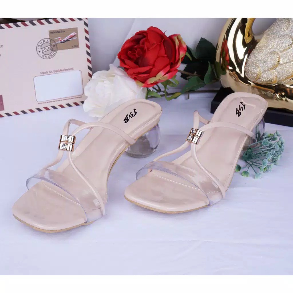 ABS HEEL WANITA KACA HARU