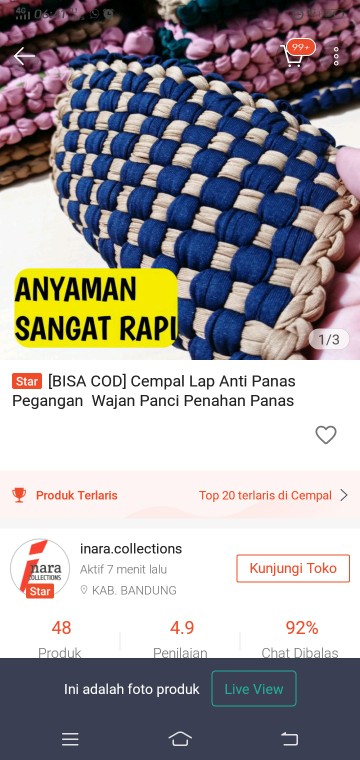 [bisa Cod] Cempal Lap Anti Panas Pegangan  Wajan Panci Penahan Panas