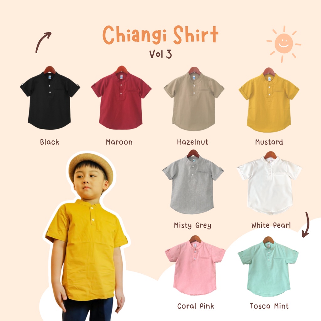 Yobebee Kemeja Katun Tangan Pendek Anak Laki Laki Usia 2 4 6 8 10 12 Tahun Baju Atasan Kids Polos Remaja Tanggung Boy Shirt Model Casual Formal Kemeja Chiangi Kerah Anak Cowok