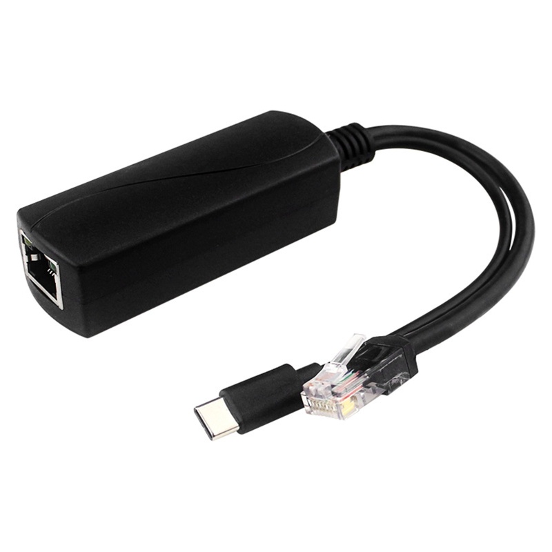 Btsg PoE Splitter USB-C 5V PoE Aktif Ke USB-C Adapter IEEE 802.3af Sesuai Untuk Raspberry Pi 4ip WiFi Kamera Keamanan