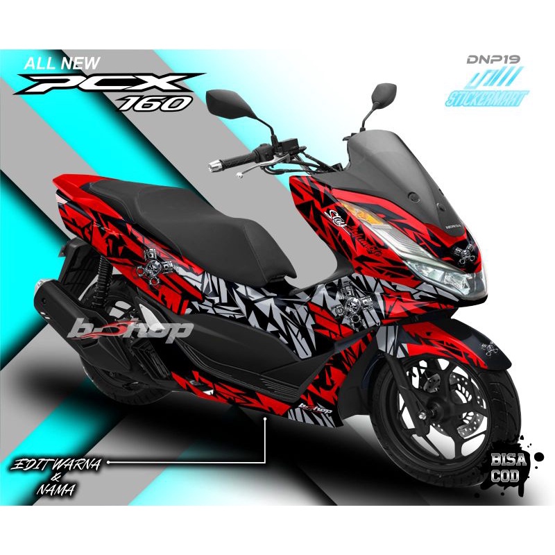 Decal sticker pcx 160 Dnp merah fullbody