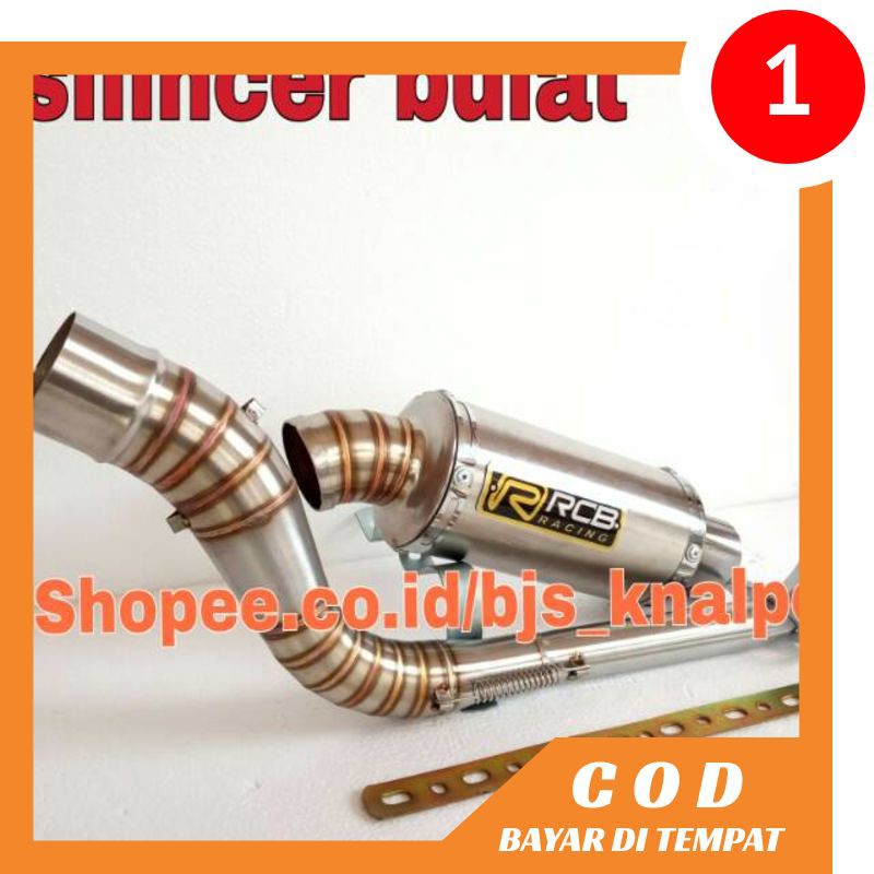 Knalpot rcb bulat PNP BEAT lama karbu fi mio sporty z m3 fino vario scoopy xride aerox Nmax mio