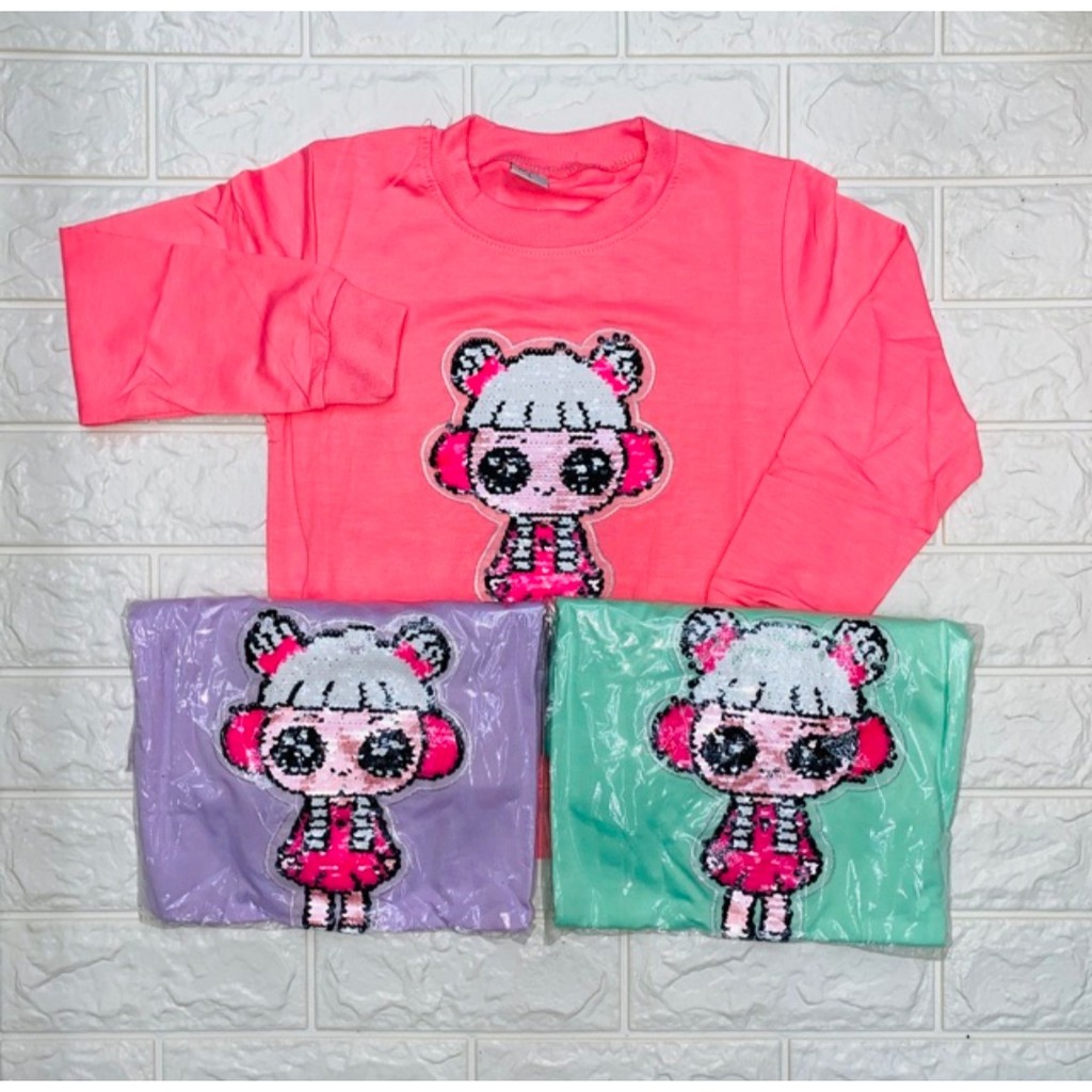 Sweater anak perempuan/switer/Sweater anak/Swaeter Sequin/Premium/4-10 tahun #COD