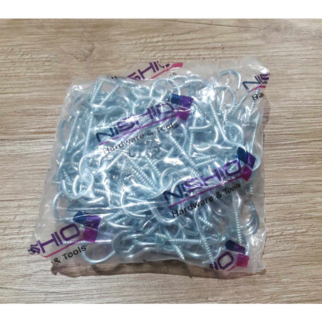 SKRUP GANTUNGAN BAJU CANTOLAN SKRUP # 6 8 10 SKRUP TANDA TANYA SCREW HOOK -PER KOTAK