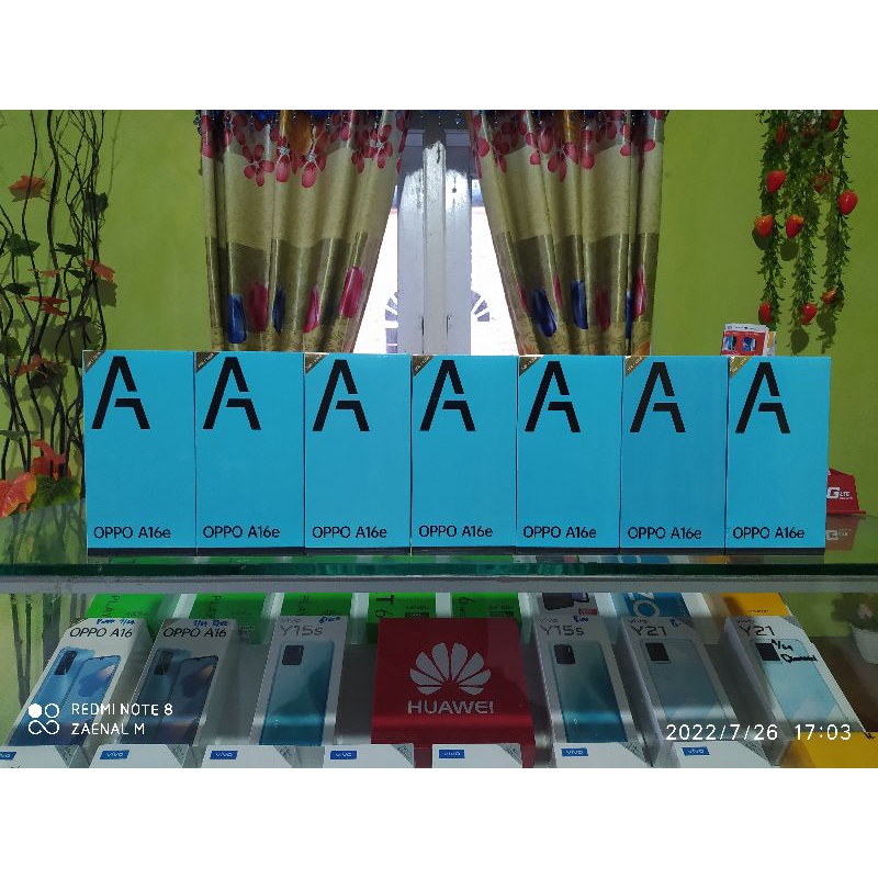 OPPO A16E RAM 3/32 BARU GARANSI RESMI