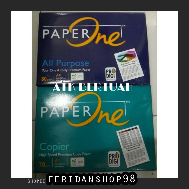

FS1338 KERTAS PRINT & FOTOCOPY KERTAS HVS FOTOKOPI ATK PHOTOCOPY PRINT PAPER PAPERONE PAPER ONE A4 7