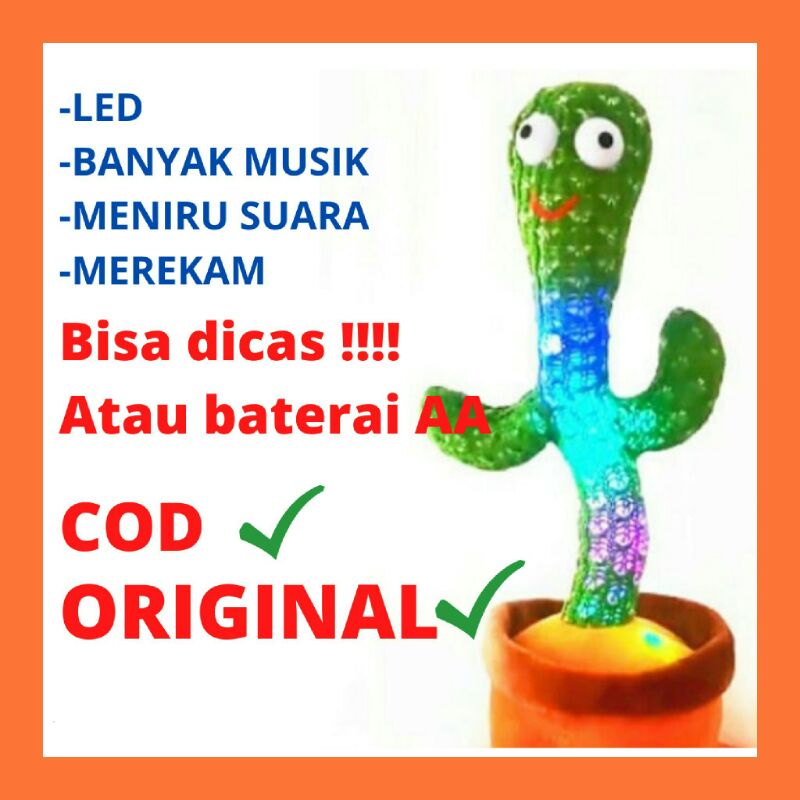 BONEKA KAKTUS GOYANG BISA BICARA