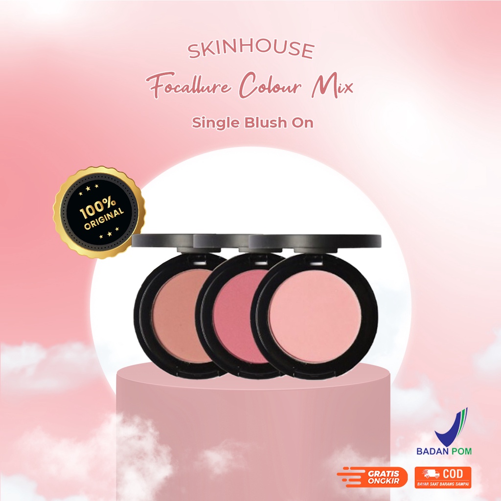 [ SKINHOUSEID ] FOCALLURE Color Mix FA25 / Natural Blush on Sweet Face Cheek Make Up Powder - Blushed