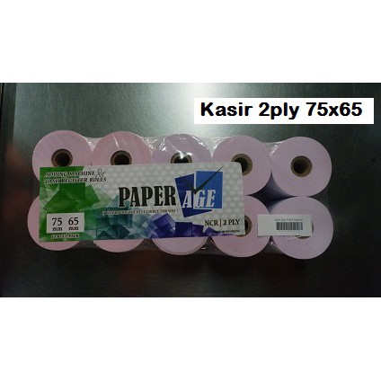 

Kertas Kasir 75x65mm Paper Age 2ply (Isi 10 rol)