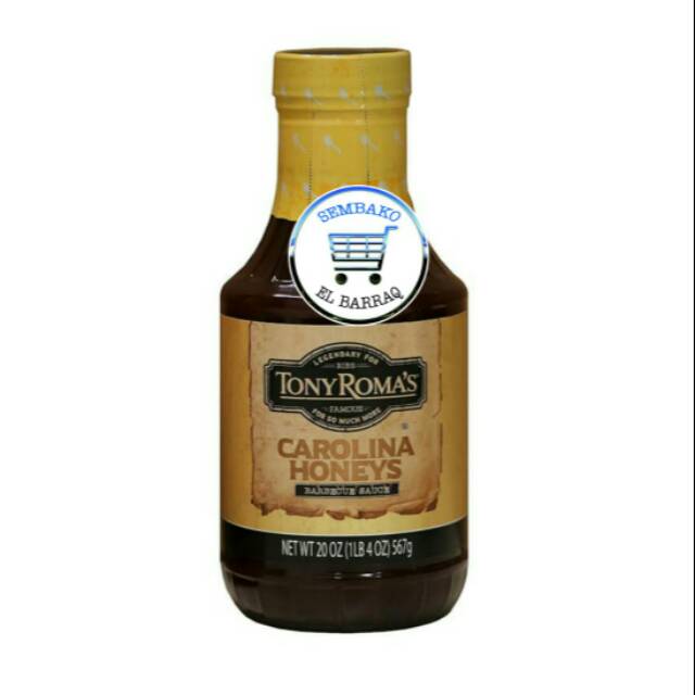 

Tony Roma's Carolina Honeys Barbecue Sauce 567g