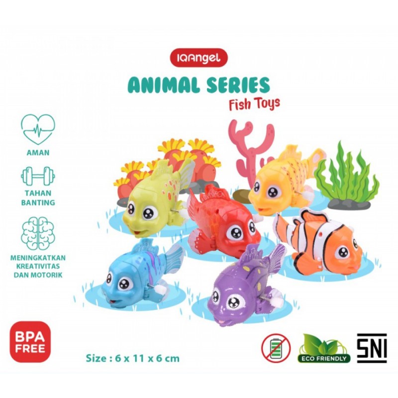 IQ Angel Animal Series Mainan Motorik Anak - Fish / Ikan - Random