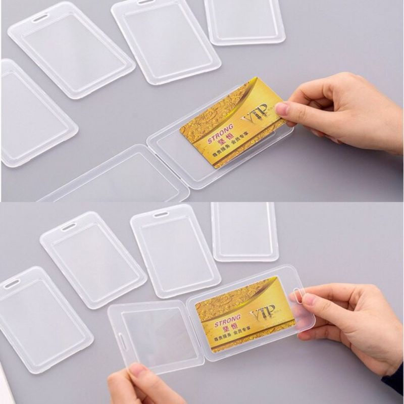 

SS Name Tag id card holder plastik 2 sisi NFC