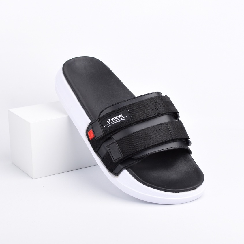 Geta Black White | Sandal EVA Ringan Slop Santai Simple Pria Men Sendal Footwear | FORIND x Volve