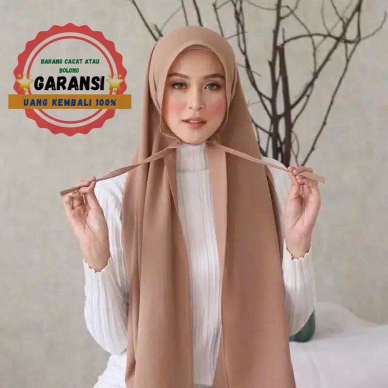 Pashmina TALI panjang (180cm x 75cm) jilbab instan wanita khimar fashion busana kerudung muslim