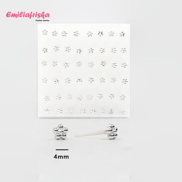 ANTING TUSUK BUNGA KECIL PERHIASAN KOREA AKSESORIS TINDIK