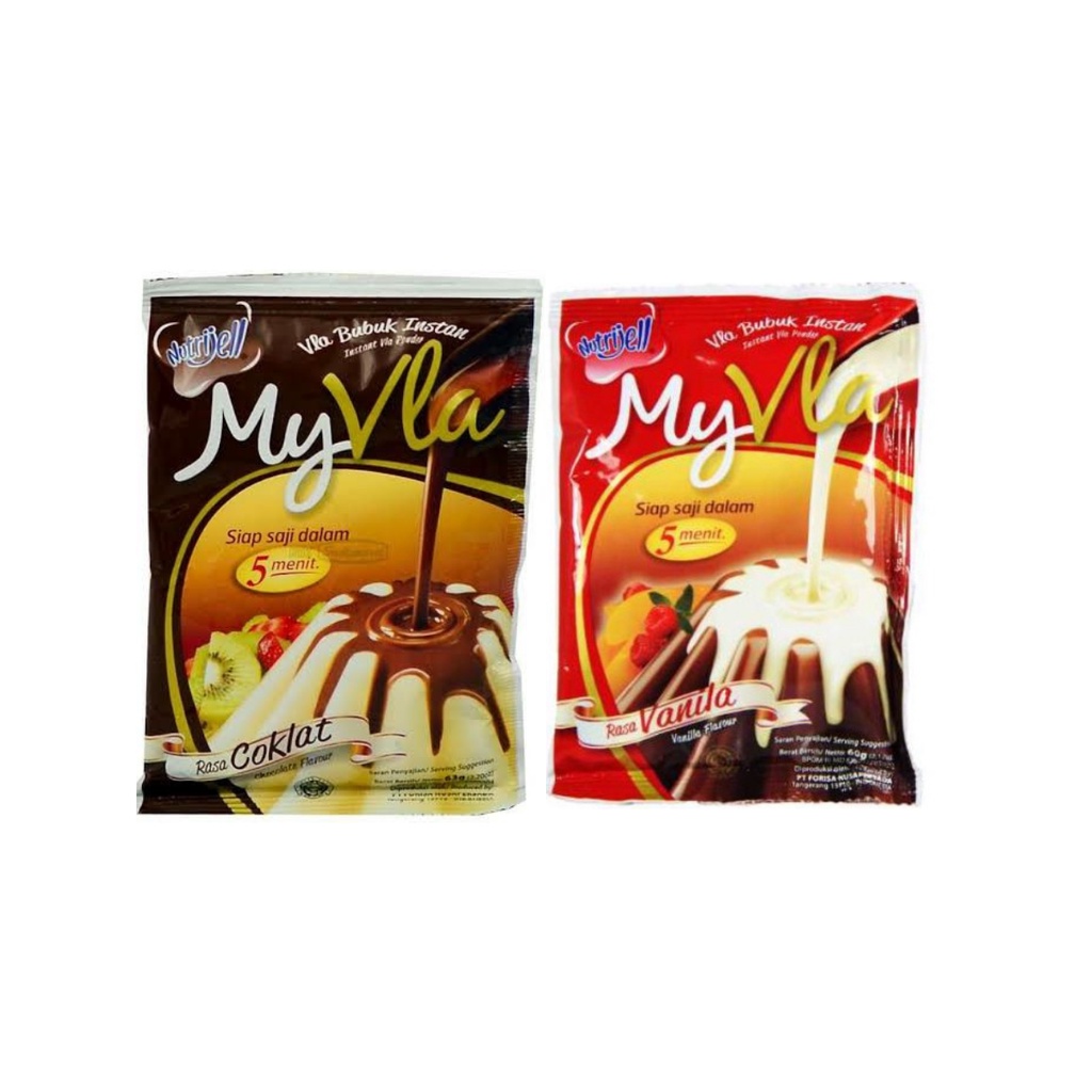 

Nutrijell - My Vla Bubuk Instan/ Fla Instan vanilla chocolate