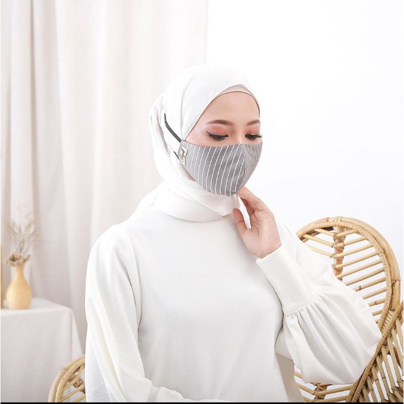 MASKER DUCKBILL MOTIF 2 PLY. MASKER WALHIJAB. MASKER KAIN