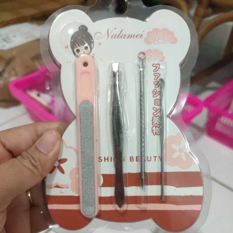 Pediset 4 in 1 packing mika importUntuk warna random