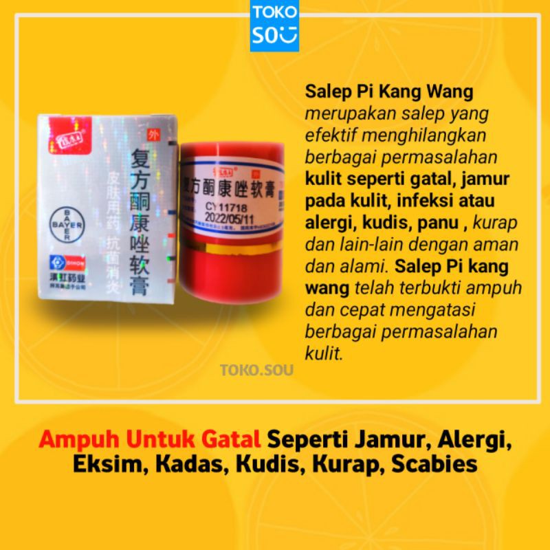 Salep Gatal Pi Kang Wang HL KL asli original 100% Obat Gatal Ampuh Selangkangan Salap Gatal Panu Kadas Kurap Eksim