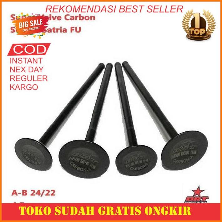 Sparepart Mobil Klep Brt Suzuki Satria Fu 4,5Mm A-B 24/22 Carbon Racing Valve