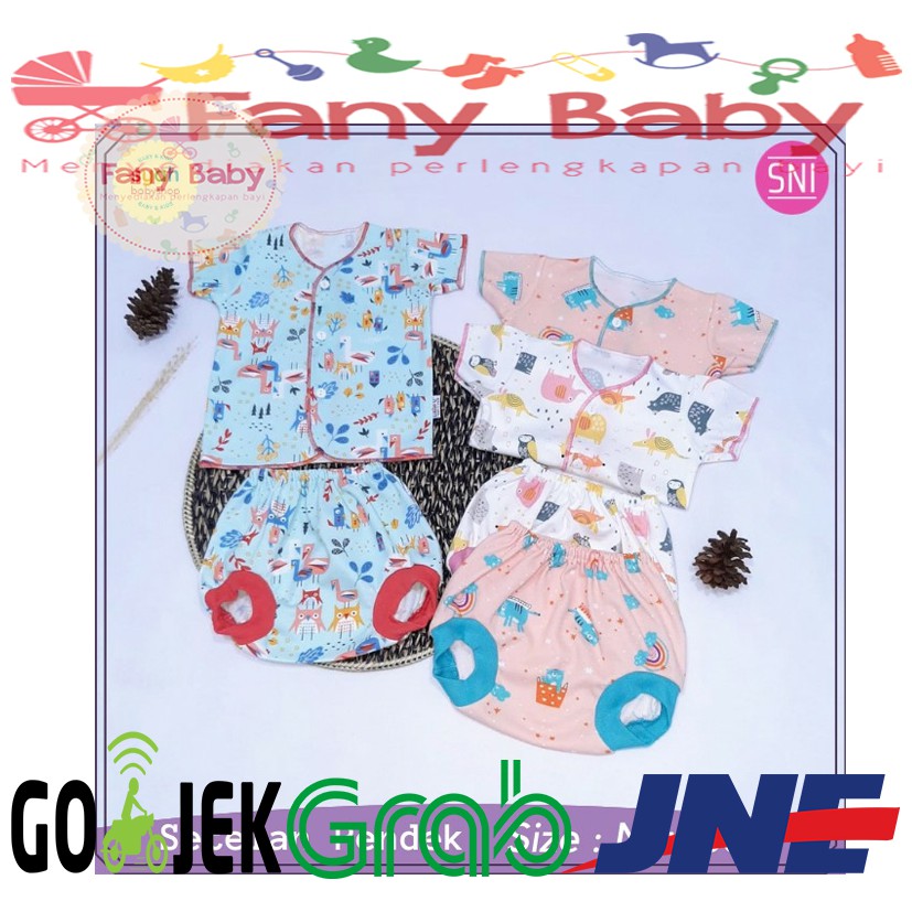 Little Queen Setelan Baju Lengan Pendek &amp; Celana Pop Newborn 3pcs