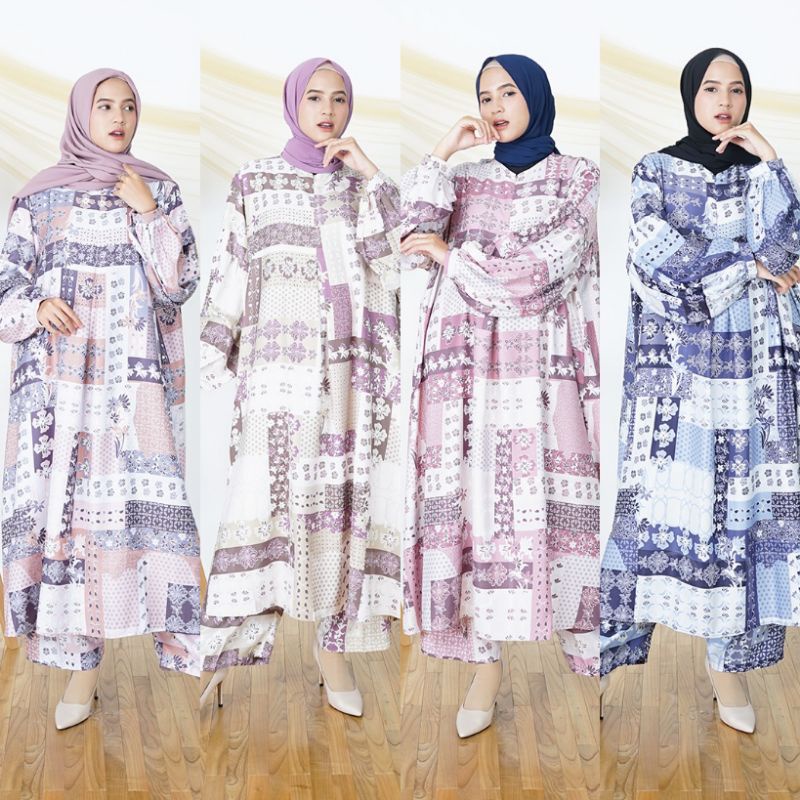 Genna One Set Original Enter Maxmara Luxury LD 140 Setelan Long Tunik SetCel Busui Friendly