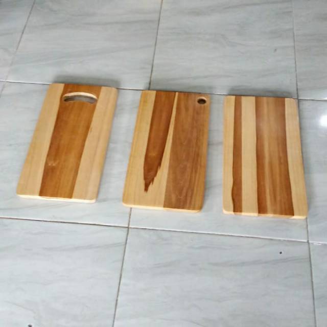 Talenan Kayu JATI 34 x 18 cm MURAH / Wooden Cutting Board