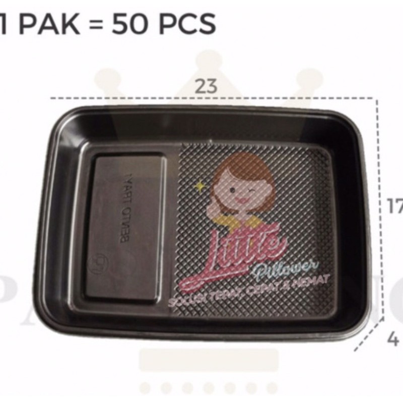 (ISI 50pcs - BENTO TANPA SEKAT) Tray Mika Bento Tanpa Sekat/Box Bento/Mika Lunch Box/Mika Bento