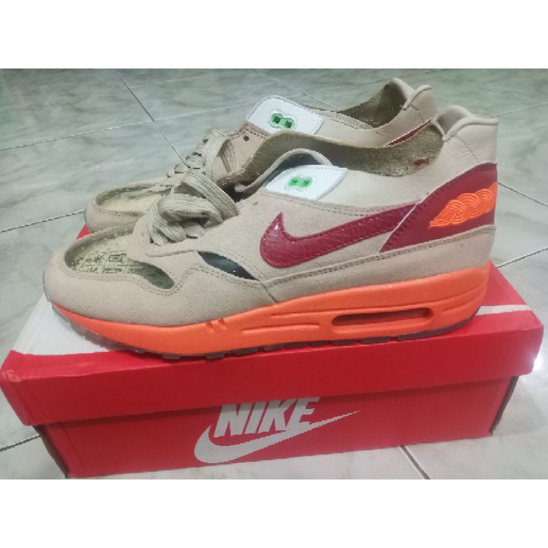 Nike Air Max 1 x CLOT Marathon Running Shoes Sneakers Kiss of Death 2021 DD1870-100  41