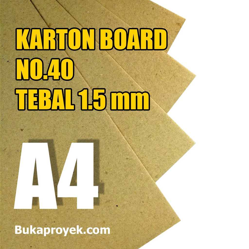 

5 Lembar Karton Board 1.5 Mm No.40 - A4
