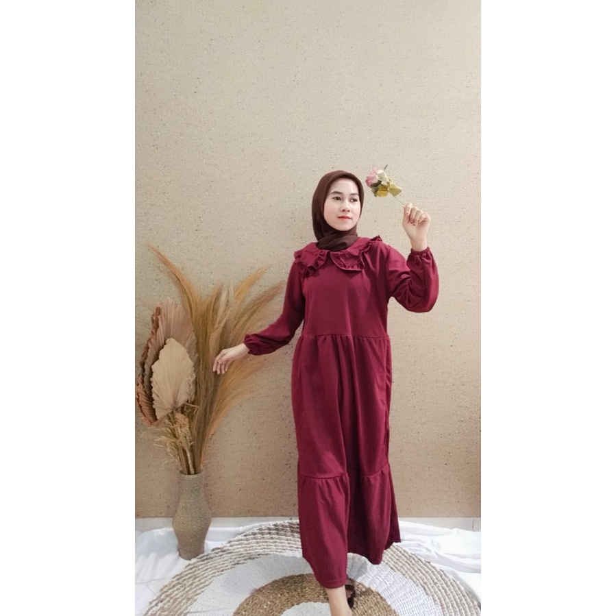 FC- GAMIS MARITA MIDI DRESS / MASITA MIDI DRESS MUSLIM / MIDI DRESS CREPE PREMIUM