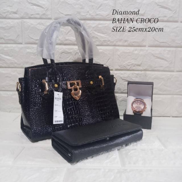 Tas wanita paket 3in1 caroco diamond