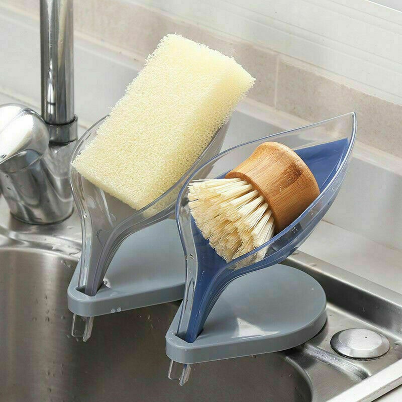 Holder Sabun Bentuk Daun Dengan Suction Cup Untuk Kamar Mandi