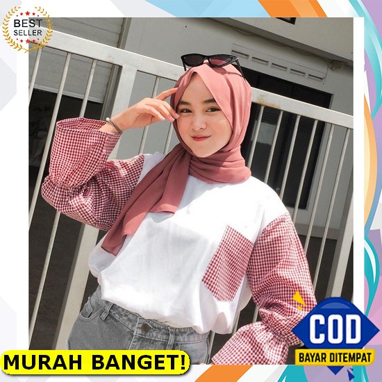 Kemeja Wanita Halus Oversize Rayon Promo Import Premium Lengan Balon Kancing Kekinian Remaja I1V9 Po