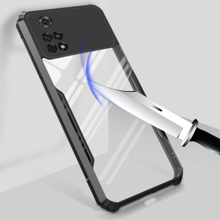 Case POCO M4 PRO 4G Hard Case Transparant Fusion Armor Casing