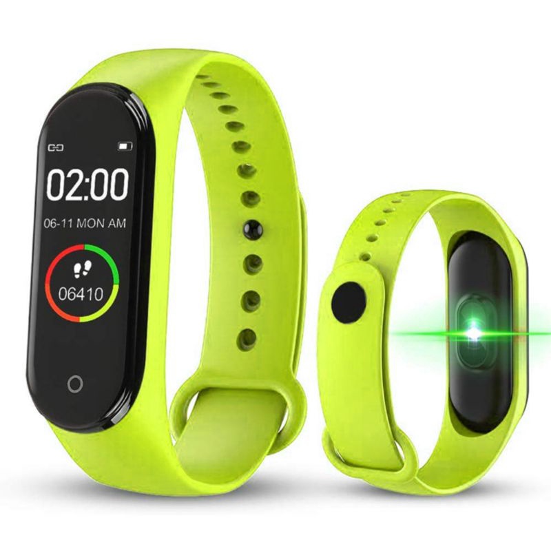 SMARTBAND M4 MI4 JAM TANGAN SMARTBAND WATERPROOF FITNESS - HIJAU