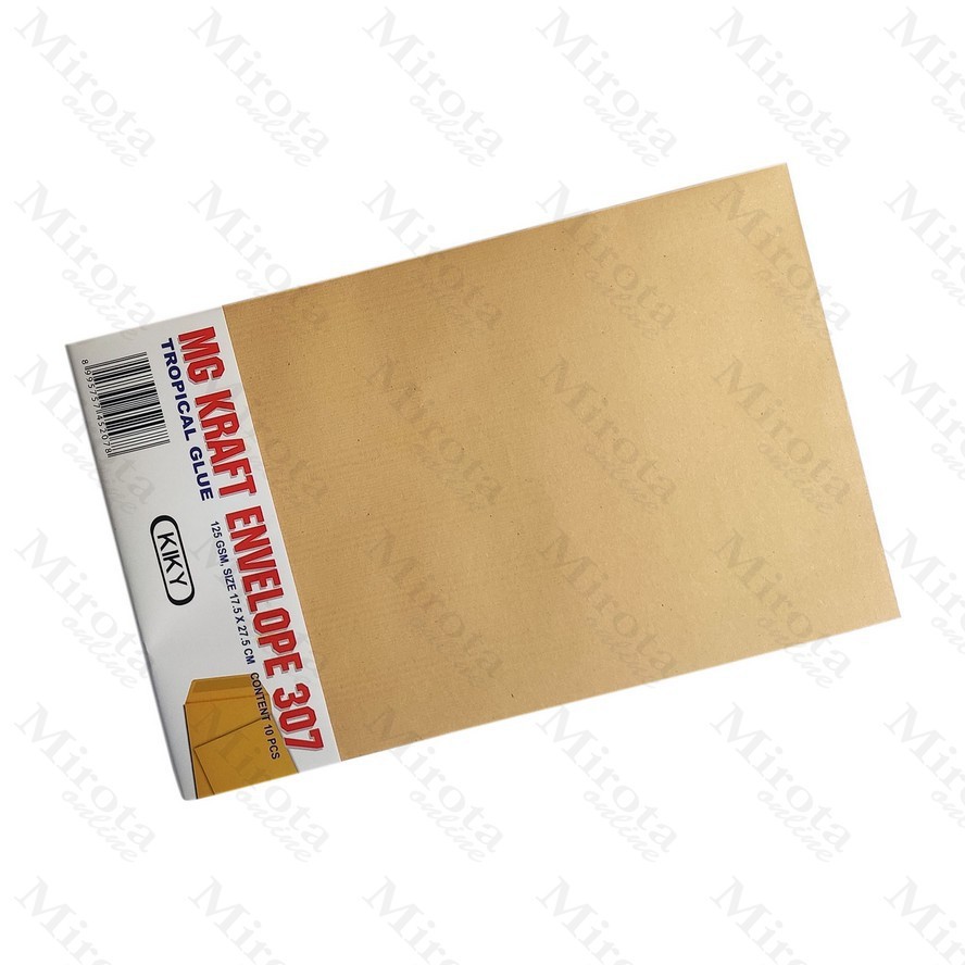 

AMPLOP MURAH KIKY 307 COKLAT LEM 125GSM - 1 PAK ISI 10 PCS